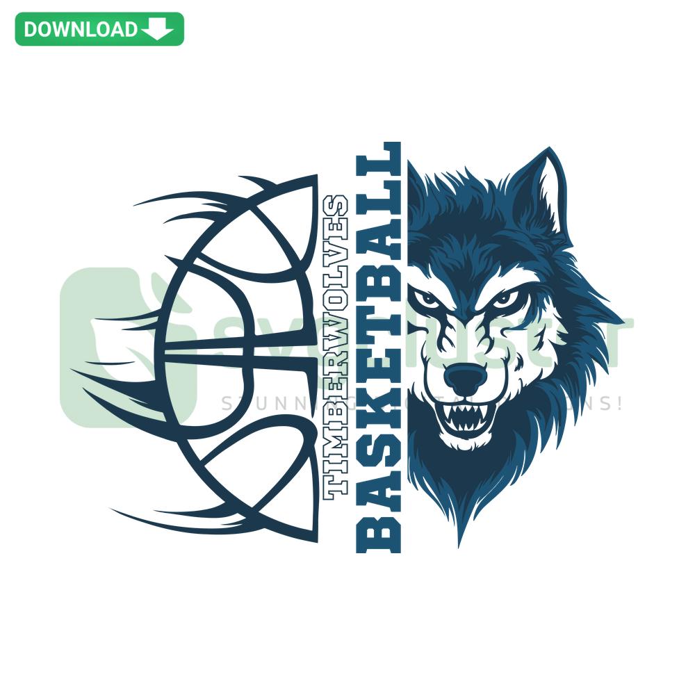 Minnesota Timberwolves SVG, Premium SVG featuring Timberwolves logo and basketball elements, ideal for Cricut and Silhouette projects.