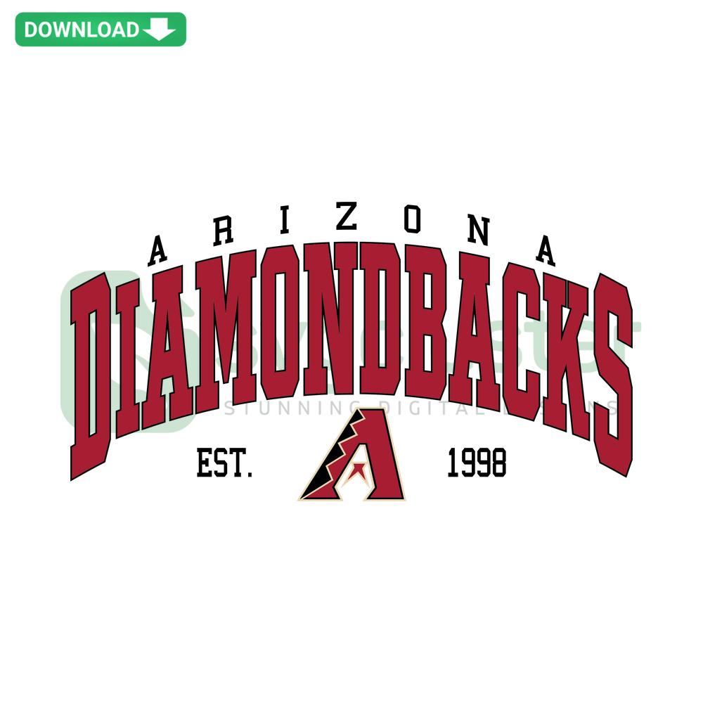 Arizona Diamondbacks Est 1998 SVG Design, Instant Digital Download, Perfect for Graphic Designers, MLB Baseball Team Logo.