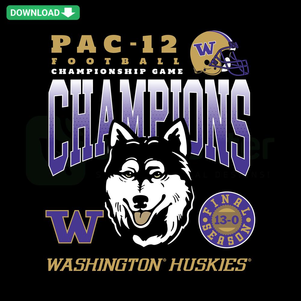 Washington Huskies Football 2023 Champions SVG, Editable Design, University Logo, Victory Text, Sports Graphic, Downloadable File