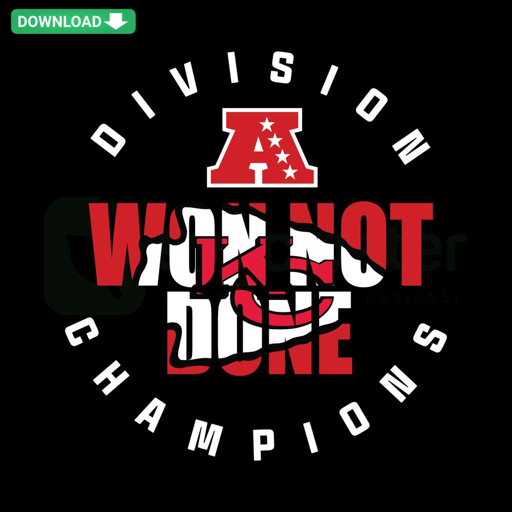 AFC West Division Champions Kansas City Chiefs SVG Design, digital asset from SVGCluster with team logo and bright red accents.