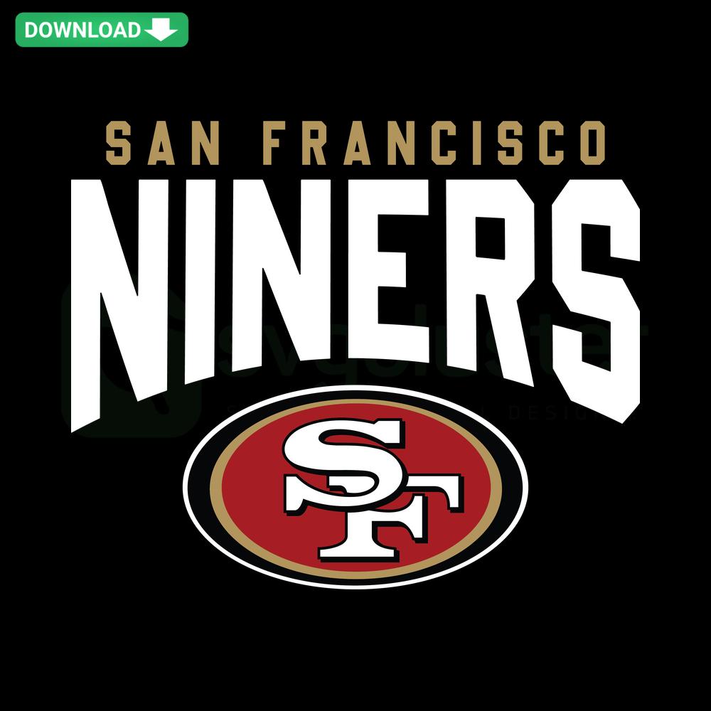 Retro San Francisco 49ers SVG design, vibrant football-themed digital resource, ideal for SVG design projects and downloads.
