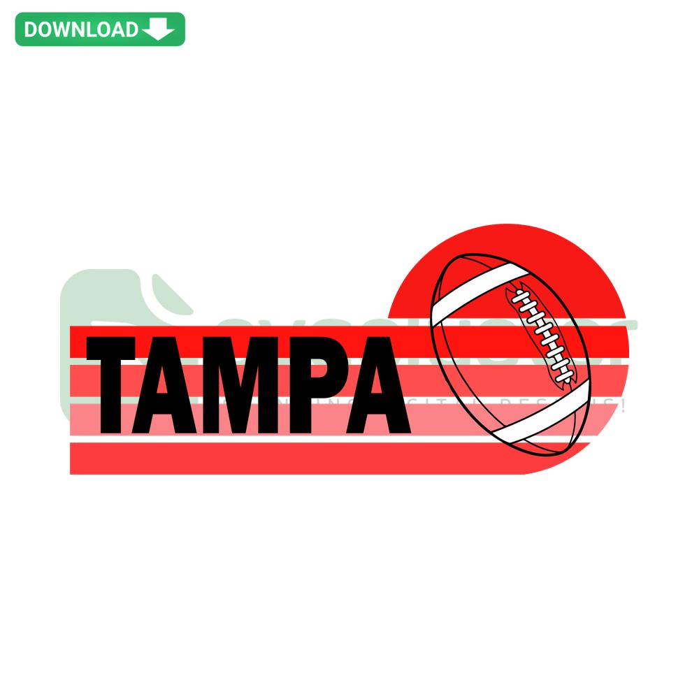 Tampa Football SVG Design for Cricut, Digital Download, Featuring Tampa Bay Emblem and Football Graphic, Ideal for Sports Crafts.