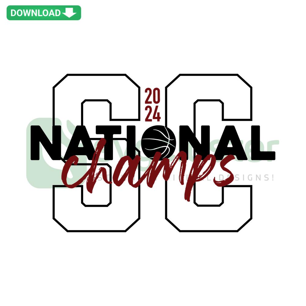 South Carolina National Champs Basketball 2024 SVG Design, Printable Digital Graphic, Sports Victory Celebration Theme