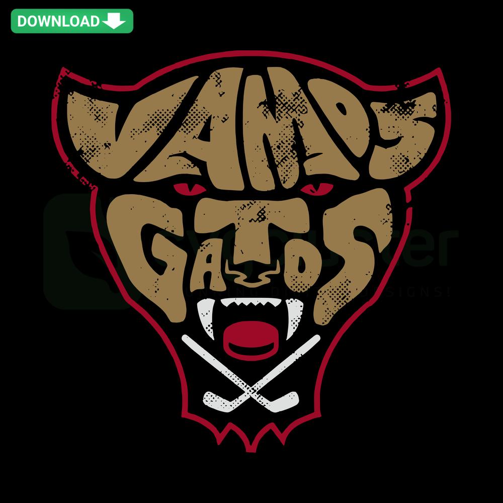 Florida Panthers Vamos Gatos SVG, sleek team logo, vibrant colors, digital download, perfect for crafting and design projects.