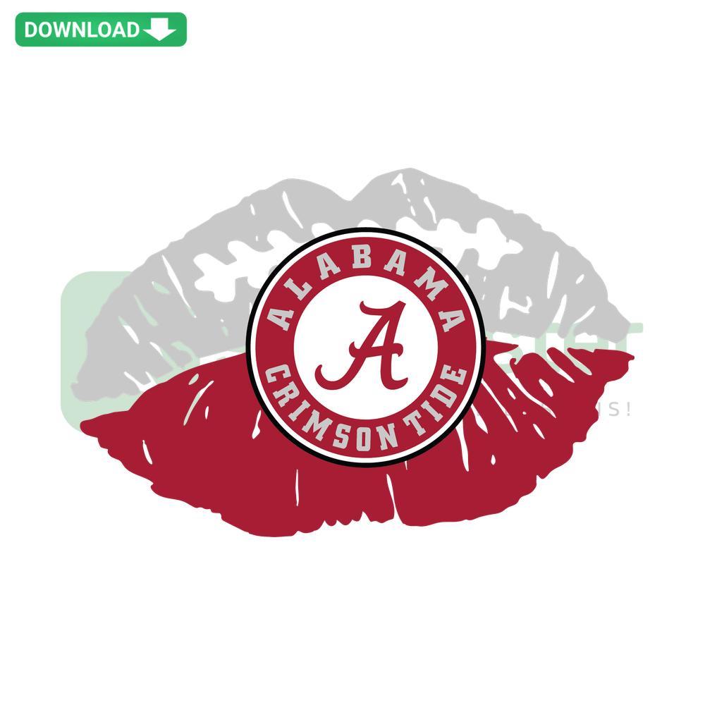 Alabama Crimson Tide Lips Logo SVG, digital design resource, perfect for designers seeking collegiate sports-inspired graphics.