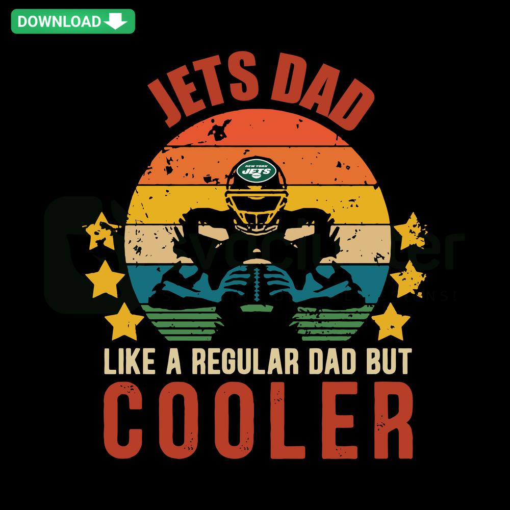 Jets Dad Like A Regular Dad But Cooler SVG, trendy craft design, customizable SVG pattern, perfect for Father's Day projects.