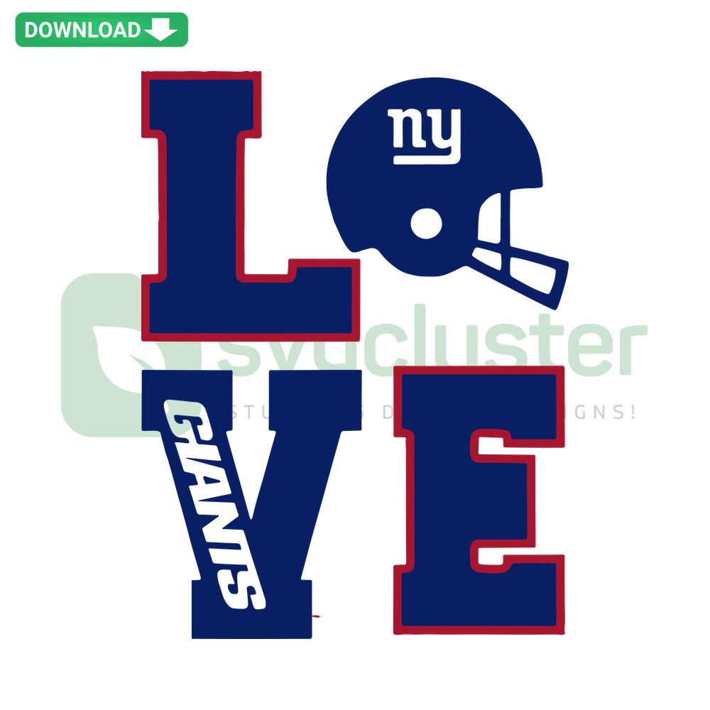 NY Giants Helmet SVG Cricut Digital: Love-themed design, instant download, featuring iconic New York Giants football helmet.