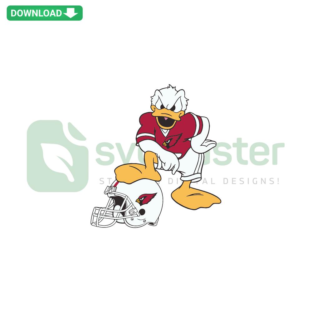 Donald Duck Arizona Cardinals SVG Download, sporting team jersey, ideal for crafting designs, digital projects, and fan merch.