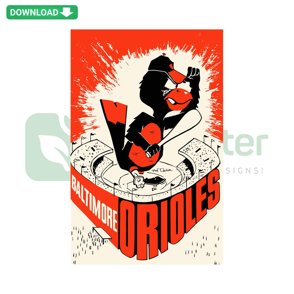 Vintage Baltimore Orioles MLB Baseball SVG, digital download with classic team logo, perfect for crafts and printables.
