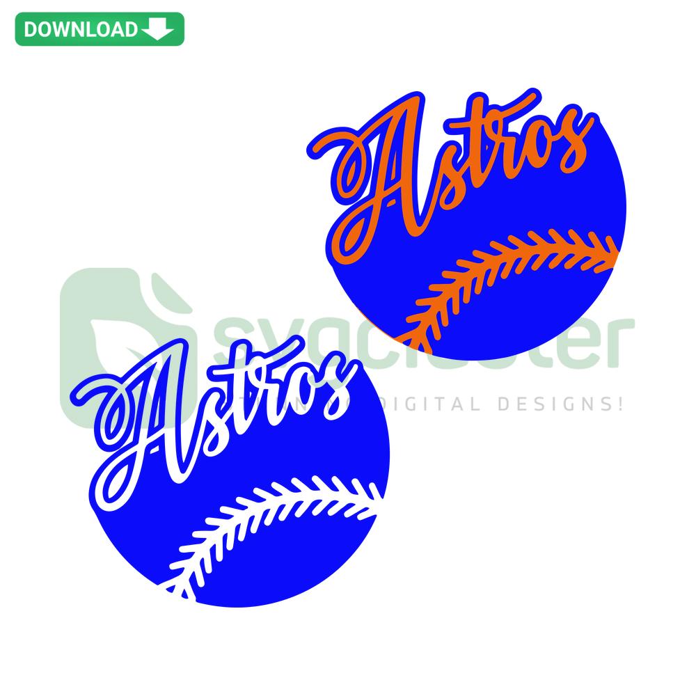 Houston Astros Baseball SVG Template for Cards, featuring iconic team logo and colors; perfect for Cricut and crafting projects.