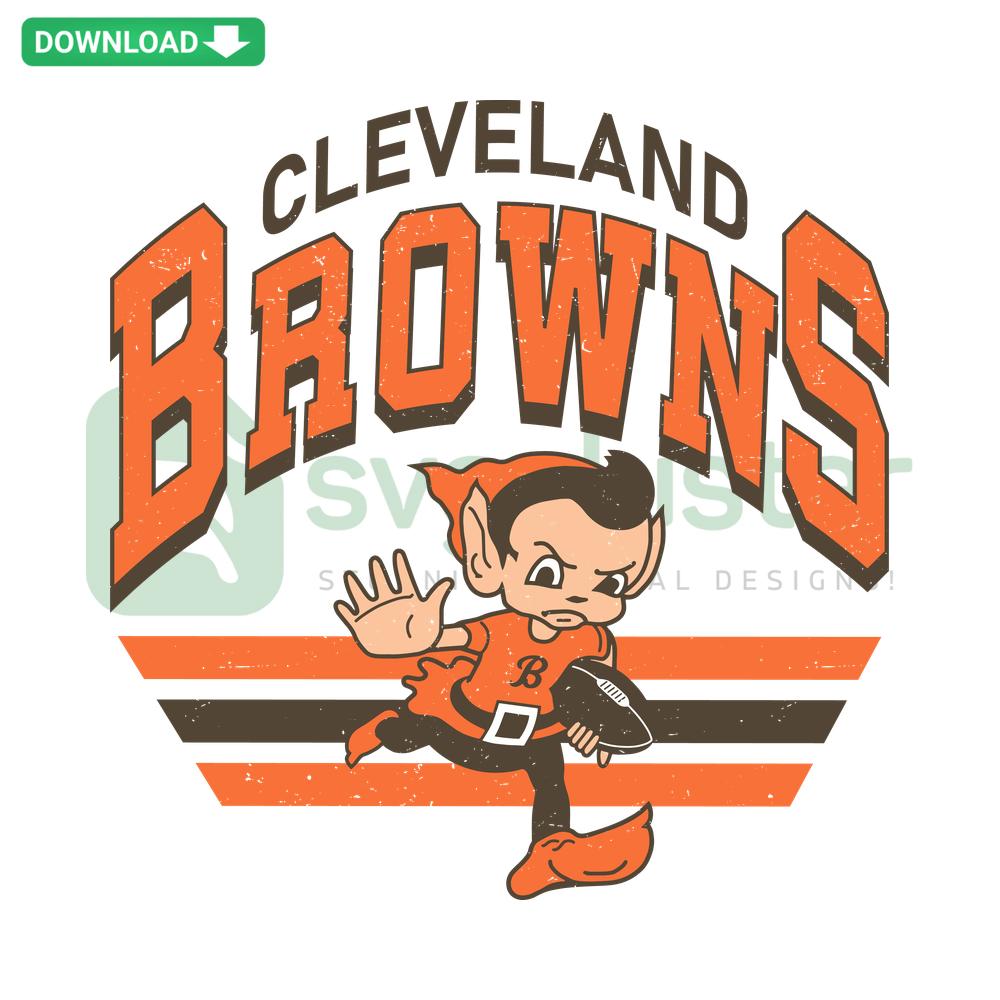 Retro Cleveland Browns SVG Design, Vintage Vector Art, Digital Download, Browns Helmet, NFL Graphic, Football Team Decor