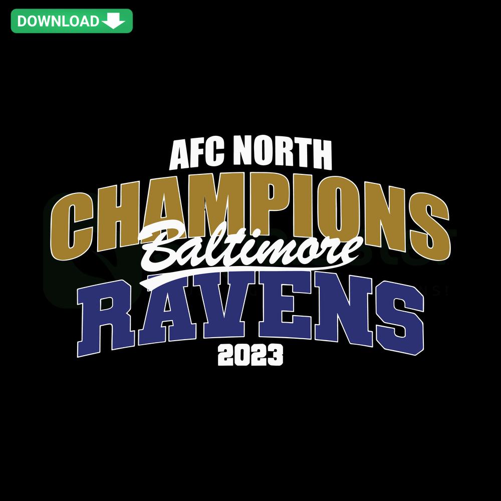 Baltimore Ravens AFC North Champions SVG Design, Digital Download for Designers, NFL Football Graphic Resources