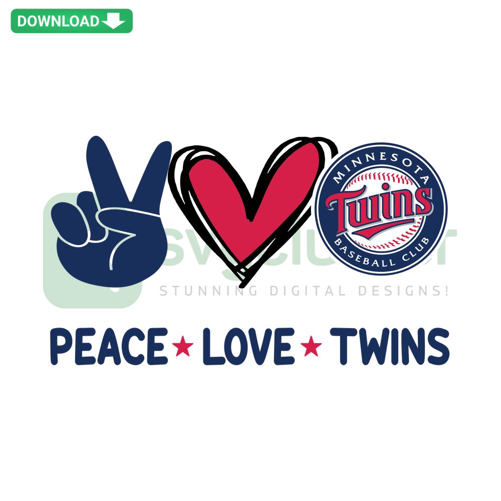 Peace Love Twins SVG Design: Colorful heart & peace symbol, twin baby footprints; Commercial Use, Digital Download