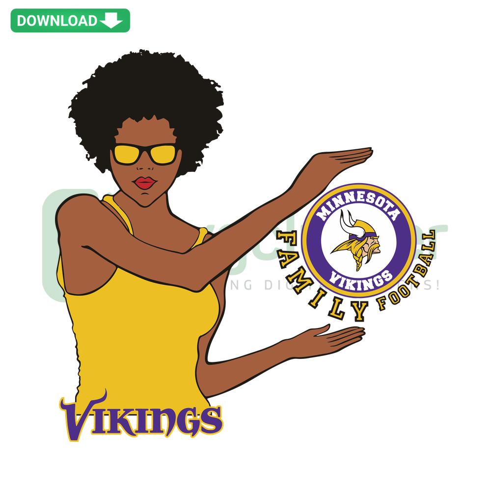 Minnesota Vikings Family Football SVG, digital design files for Cricut, instant download, NFL-themed crafting.