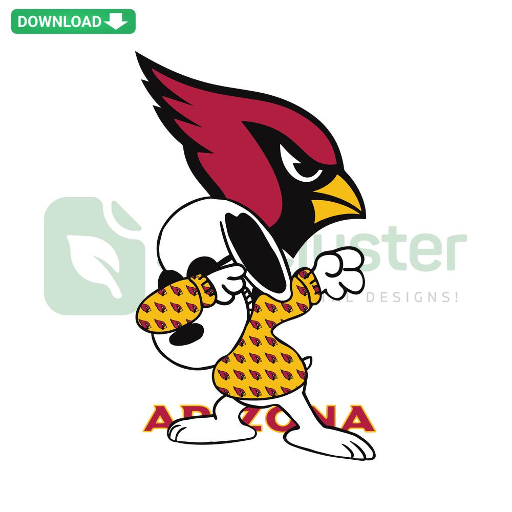 Arizona Cardinals Snoopy Dabbing SVG, Digital Download, NFL Snoopy Design, Cartoon Peanuts, Football Logo SVG