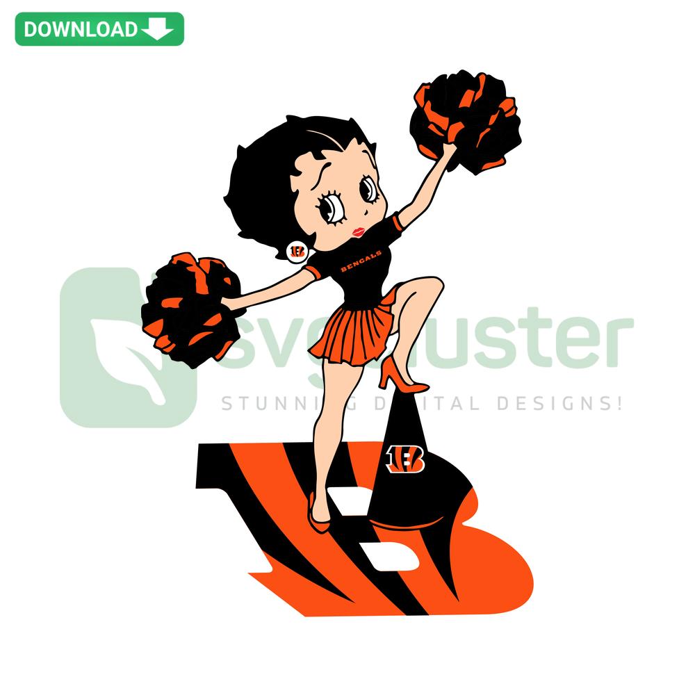 Cincinnati Bengals Fangirl SVG: Stylish football-themed design, ideal for crafting, commercial use, perfect for sports fans.