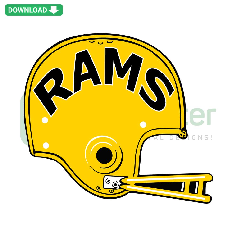 Los Angeles Rams Helmet SVG Design, Football Graphics, Instant Download, Blue and Gold Colors, NFL Team Logo Clipart
