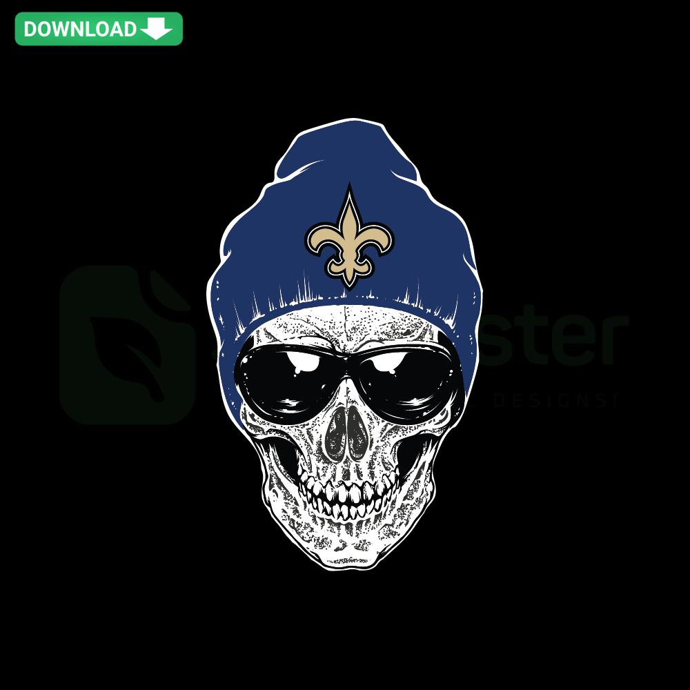 New Orleans Saints Skull SVG for Cricut, Digital Download, Graphic Design Files, NFL Team Logo, Crafting, Vintage Style