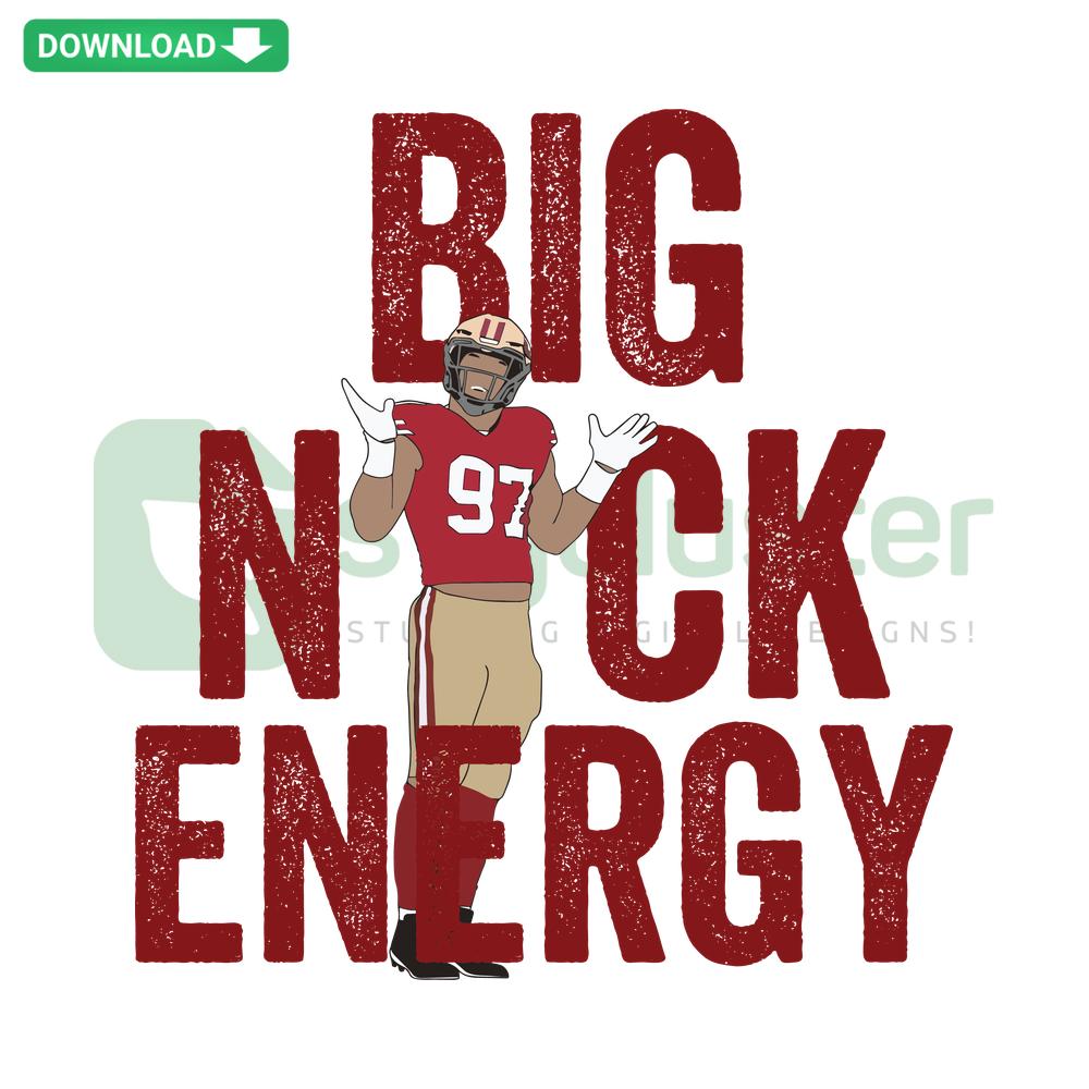 49ers Football Player SVG, Big Nick Energy design for T-Shirts, vector file, sports-themed graphic, perfect for DIY apparel.