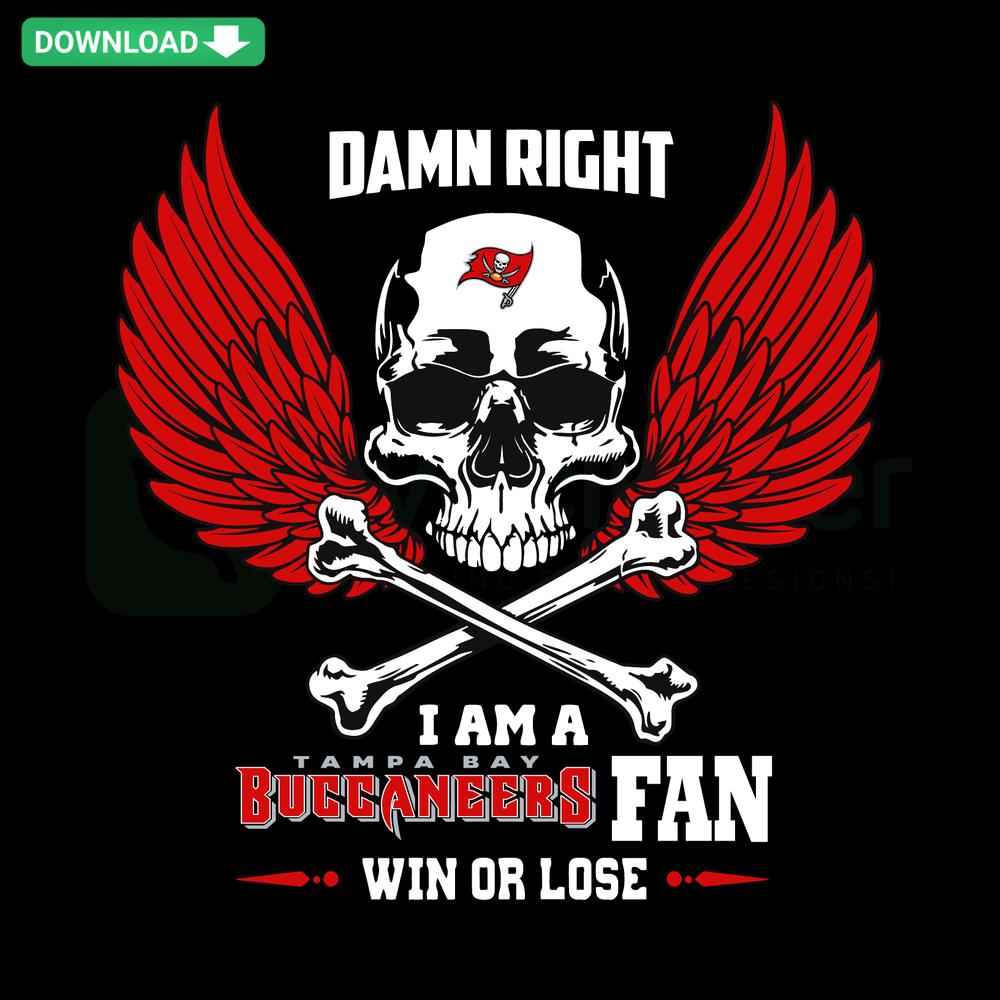 Tampa Bay Buccaneers Fan SVG, Win or Lose Design, Premium SVG for Designers, Football Team Support, Vector Graphic