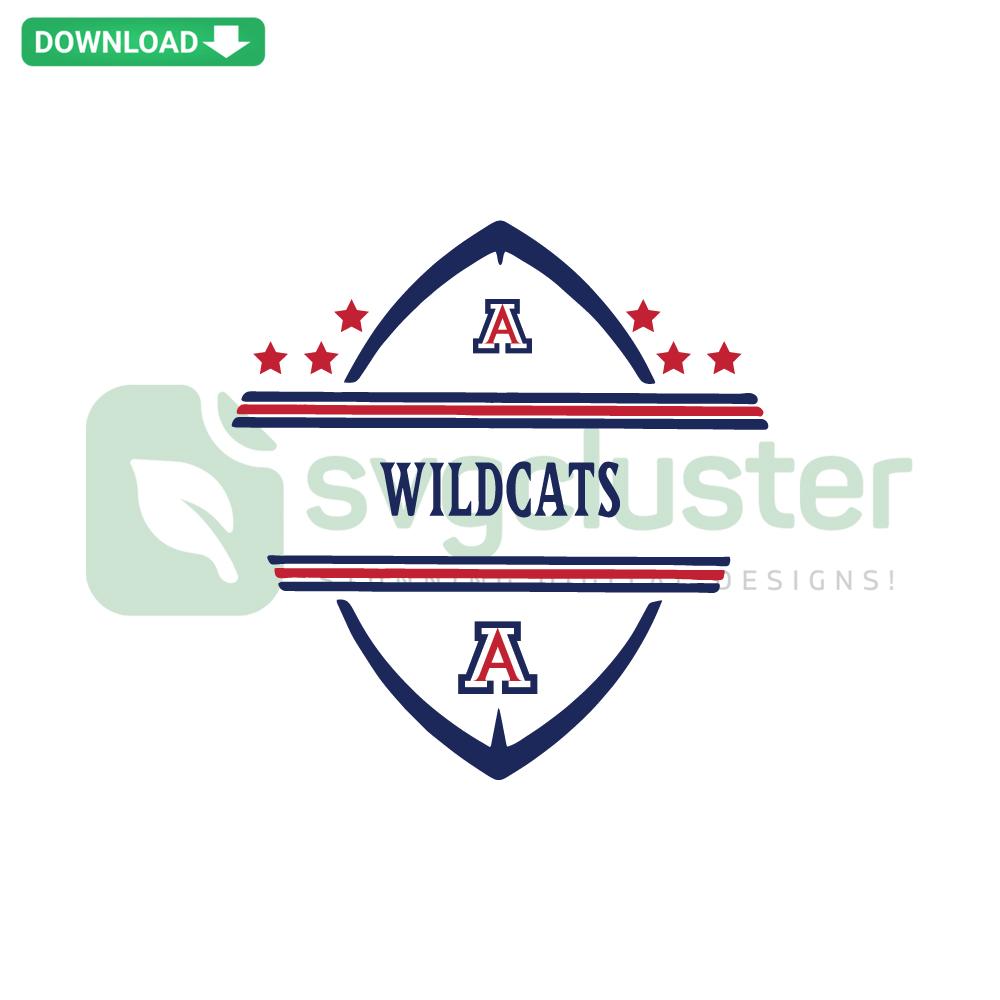 Arizona Wildcats NCAA logo SVG, vibrant letters 'A' in blue, red outline, design resource for NCAA sports SVGs, designers.