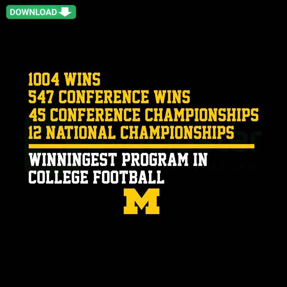 Stylized Michigan Football National Champions SVG design, perfect for commercial use, featuring iconic team symbols and colors.