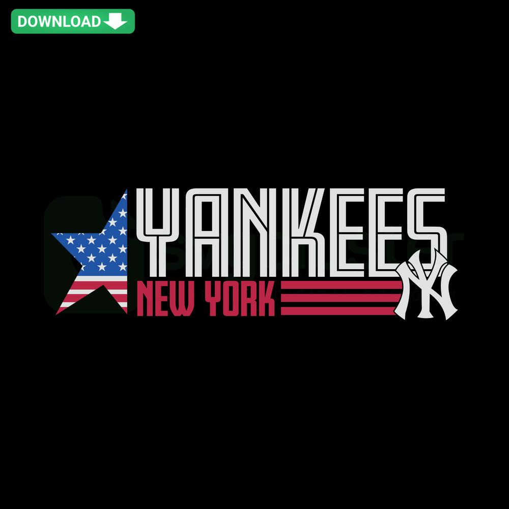 New York Yankees Star America SVG Template, Digital Download for Cricut, Patriotic Baseball Design, Cut File, Craft Project.