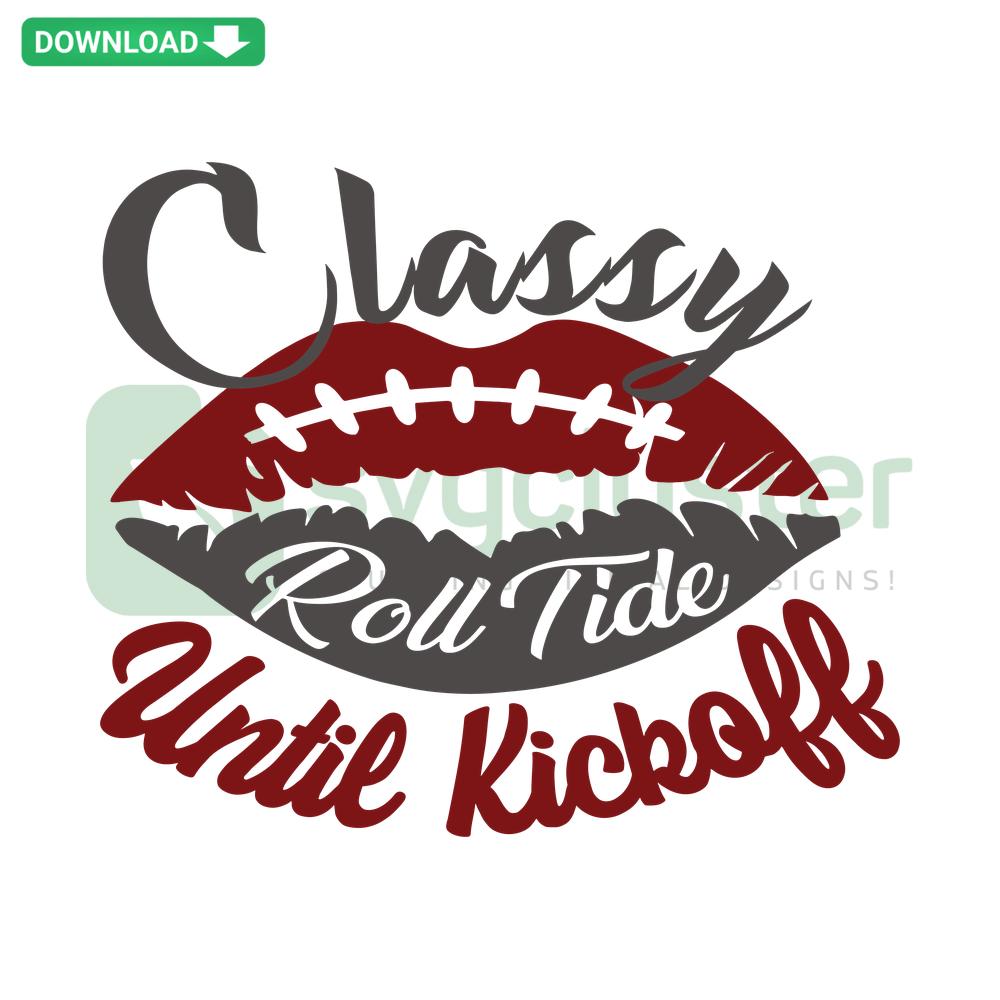 Elegant Roll Tide Until Kickoff Alabama SVG design, perfect for printable projects and digital downloads. Ideal for Alabama fans.