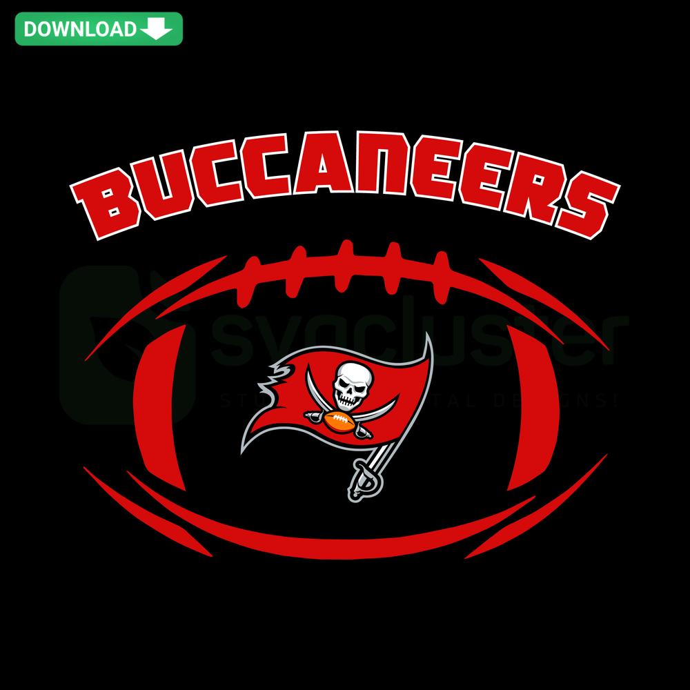 Buccaneers Football Logo SVG Design for Cricut, Digital Scrapbooking Download, Tampa Bay Buccaneers Red Pirate Flag Logo