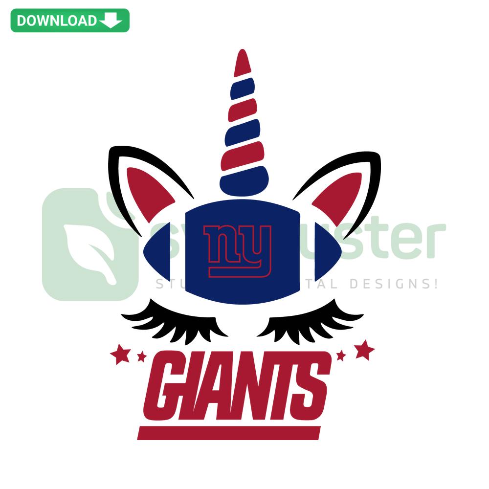New York Giants Unicorn SVG for Cricut: Enchanting blue and red unicorn pattern, perfect for DIY crafts and digital download.