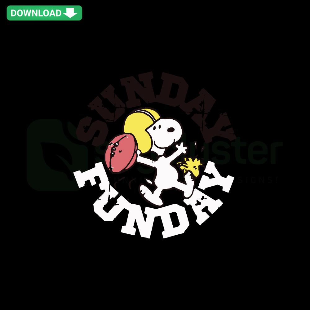 Snoopy Sunday Funday SVG on a t-shirt mockup