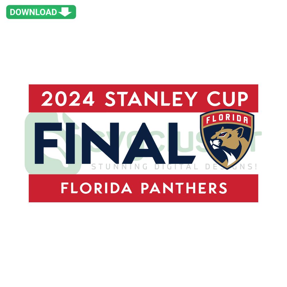Florida Panthers 2024 Stanley Cup Final SVG template, featuring team logo for card designs, stylish sports graphic.