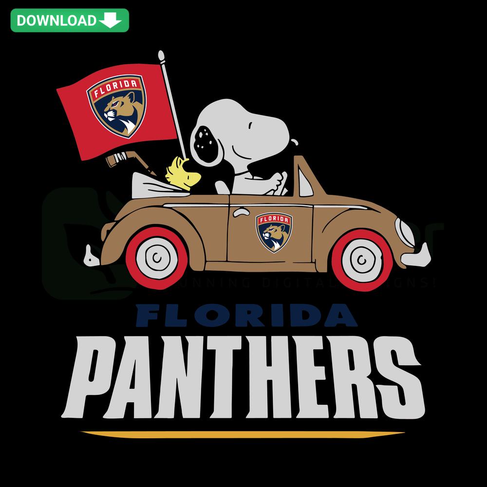 2024 Florida Panther Hockey Team Snoopy SVG, Cricut Ready File; Cute Snoopy in hockey gear with team colors for crafts.