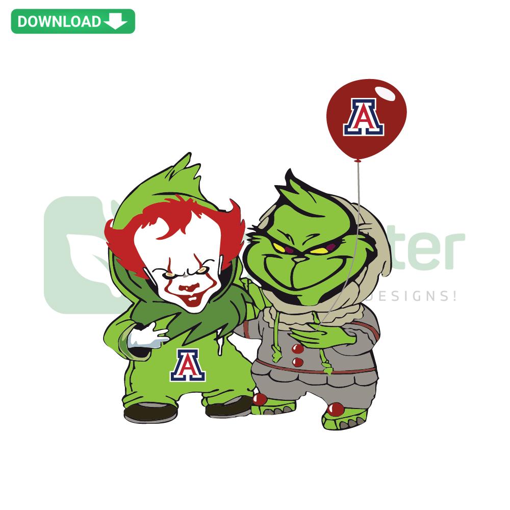 Georgie And Grinch Arizona Wildcats SVG, digital download, sports fan graphics, unique Arizona Wildcats SVG design.