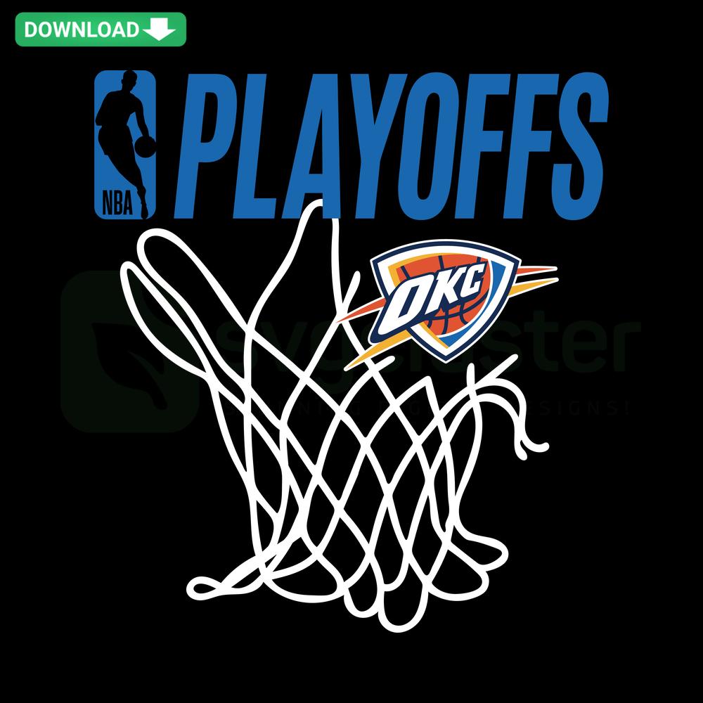 Oklahoma City Thunder 2024 Playoffs Net SVG, Premium Basketball Design, Vector Graphics, Sports Logo, Cutting File