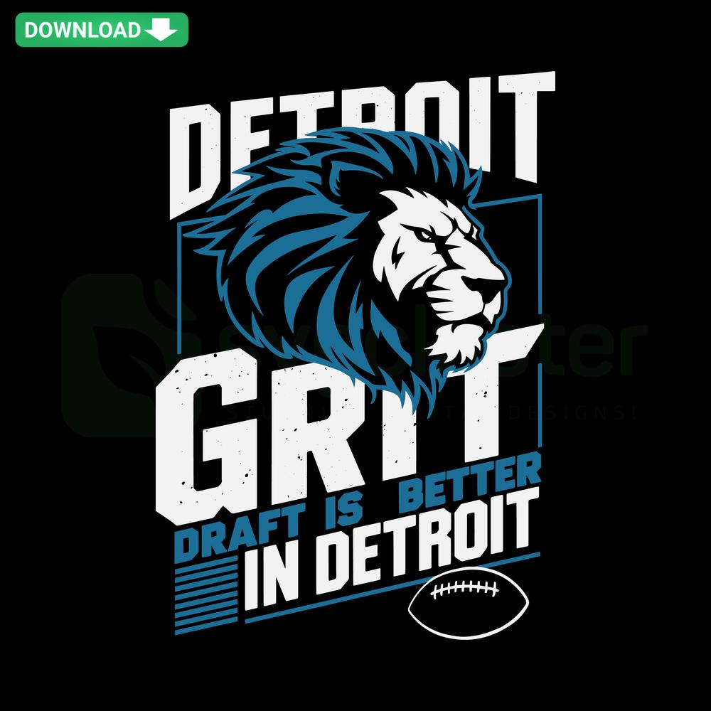 Draft Is Better In Detroit SVG with bold, urban font style; perfect for Detroit-themed projects. Download SVG Images, digital design.