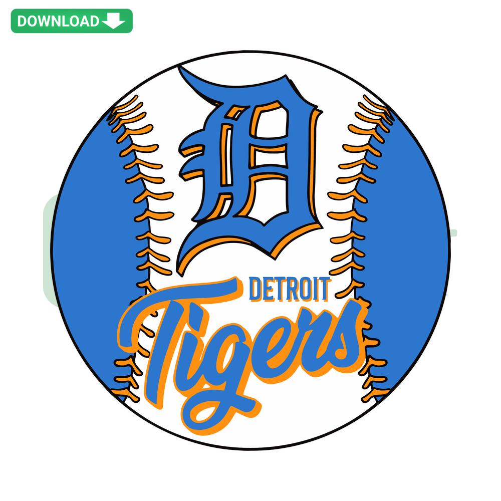Detroit Tigers Vintage SVG with classic logo, MLB emblem, instant download, perfect for fans, crafting, and apparel design.