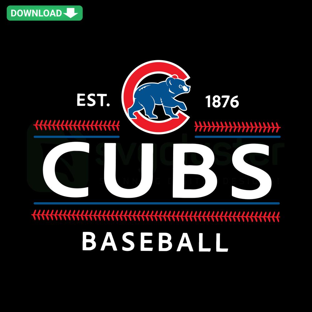 Chicago Cubs 1876 Baseball Team SVG Digital Download, Vintage MLB Logo Design, Perfect for Cards, DIY Projects, SVG Templates