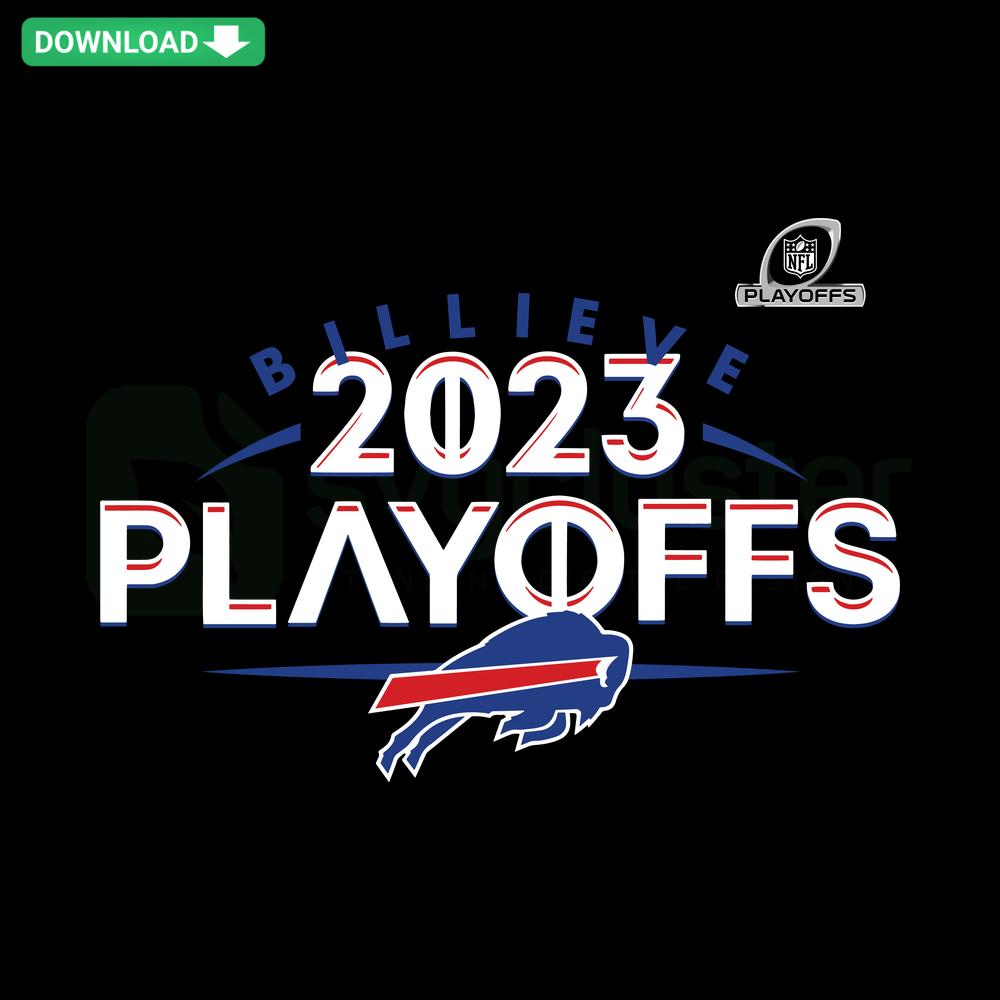 Buffalo Billieve Football SVG 2023 Playoffs, Instant Download for Cricut, Blue Helmet Design, Digital File