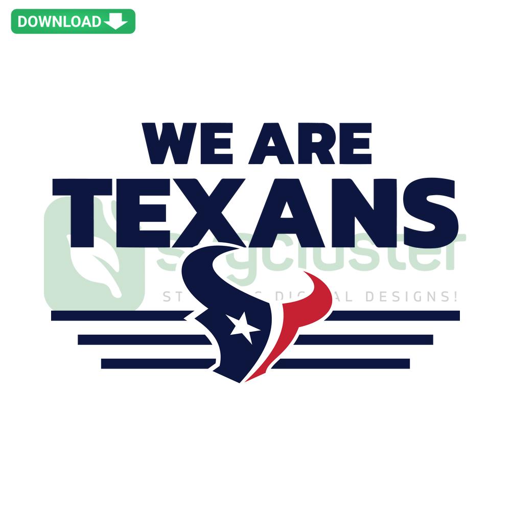Houston football helmet SVG design with We Are Texans text, digital download, printable SVG files. Perfect for DIY projects.