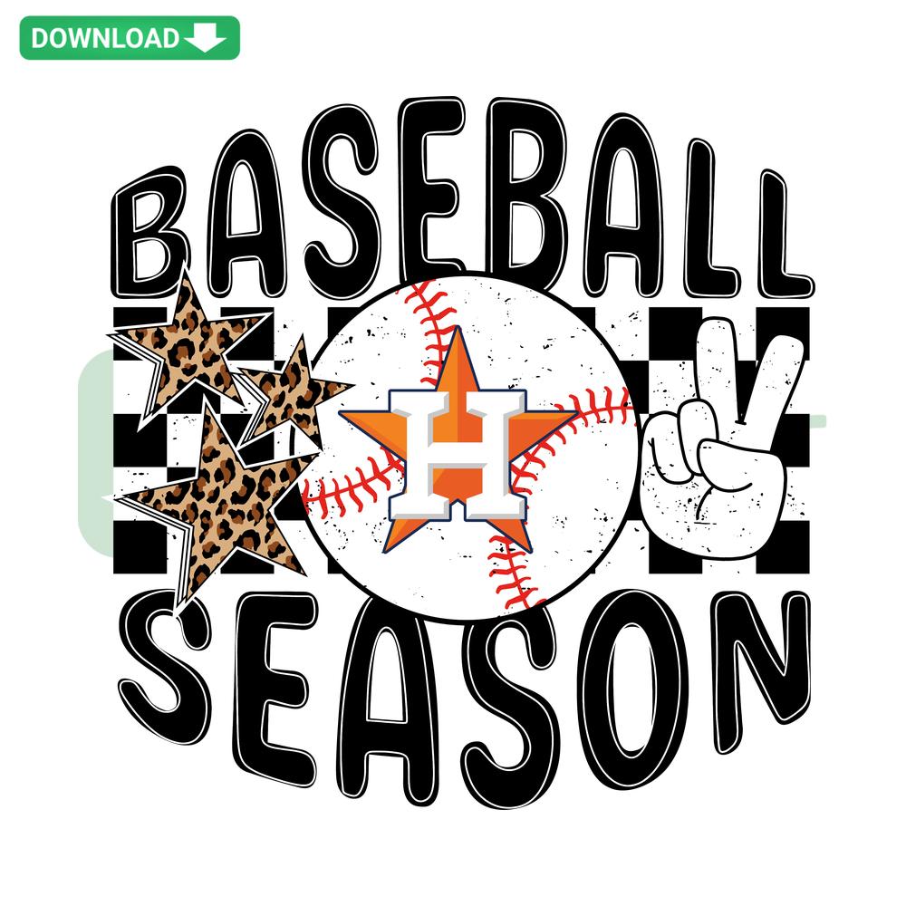 Houston Astros Baseball Season SVG, vibrant digital design with team logo and text for DIY crafts or fan merchandise downloads.