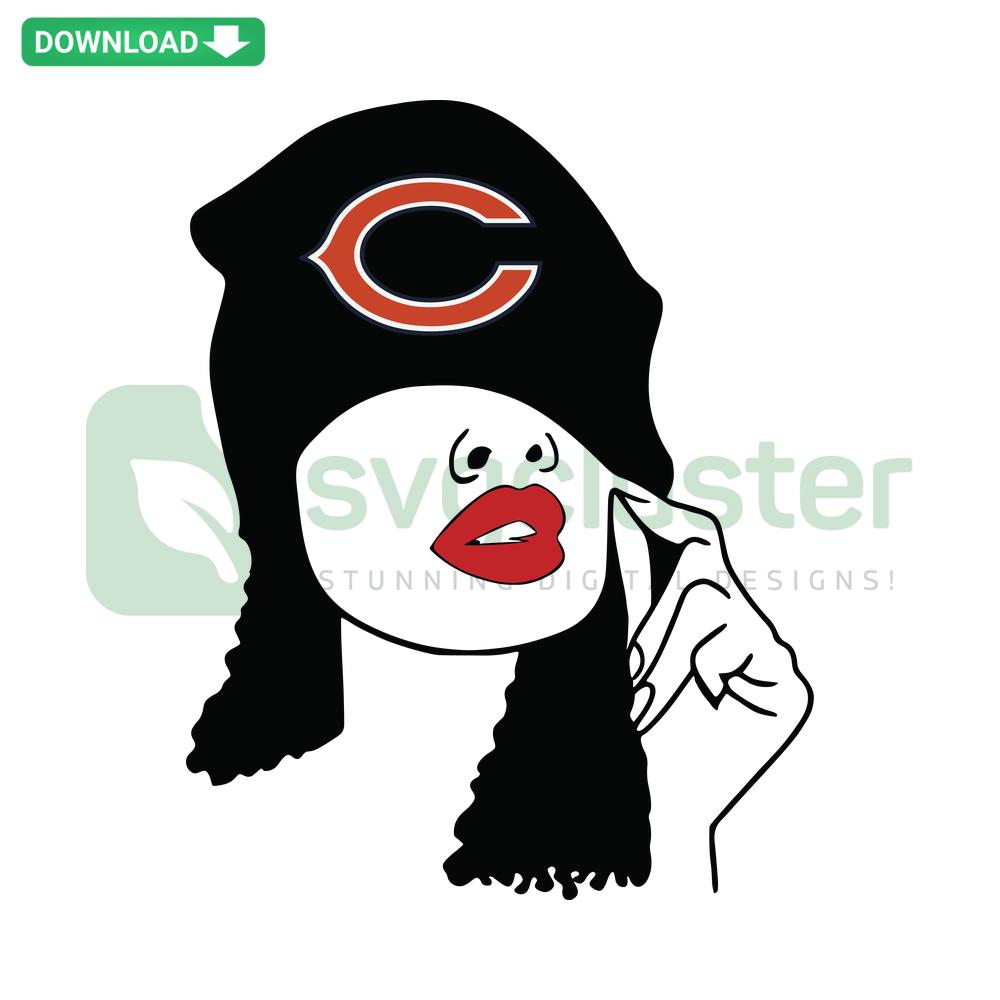 Chicago Bears Fangirl SVG digital design featuring team colors and logo for crafting, instant download, ideal for sports fans.