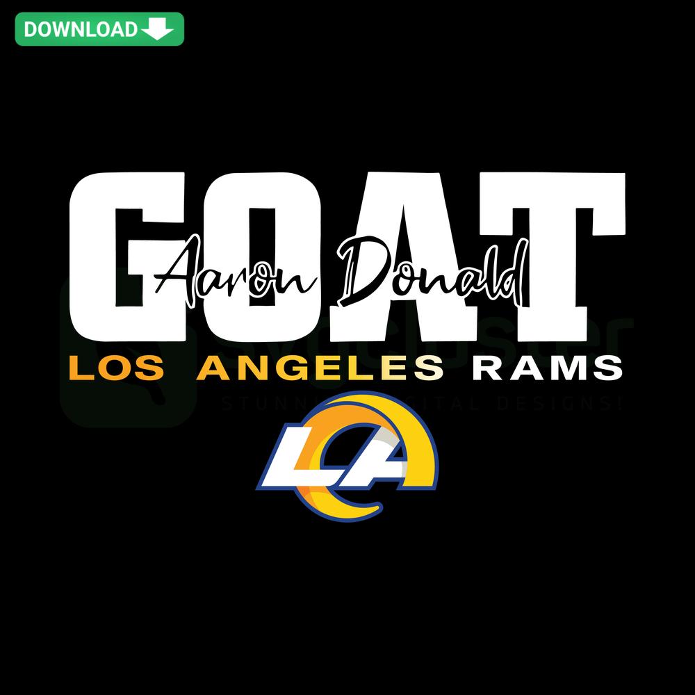 Aaron Donald Los Angeles Rams Goat SVG, NFL nostalgia design, editable vector file, perfect for sports-themed crafts