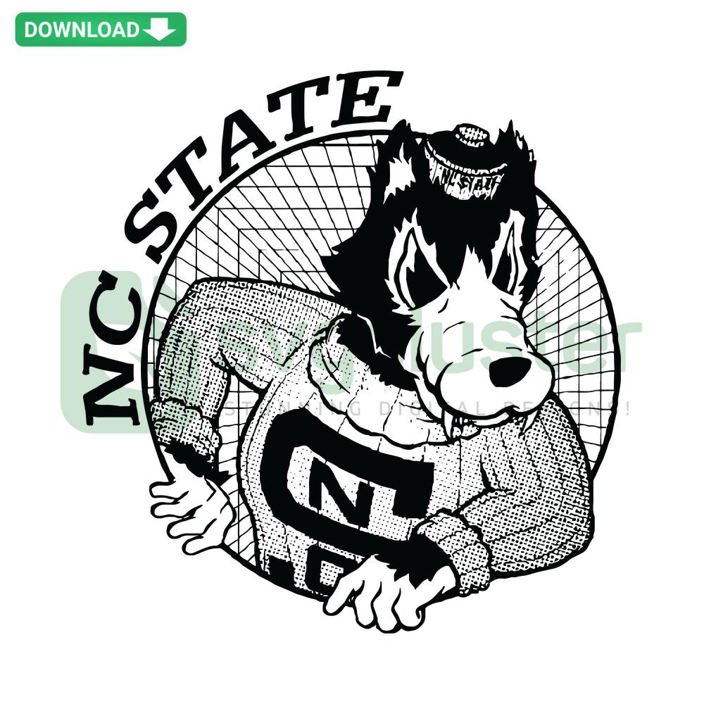 NC State Wolfpack Mascot SVG Design, Instant NCAA Digital Download, College Sports Logo Files