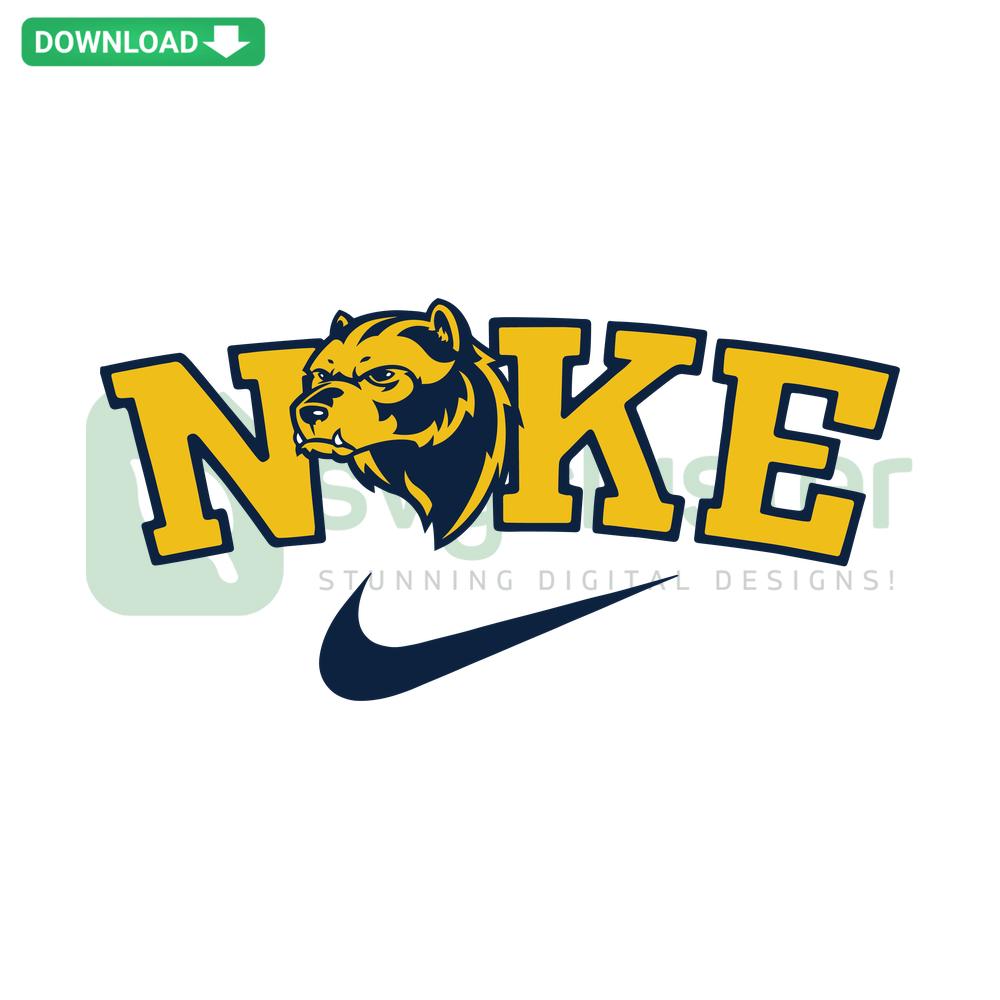 Nike Michigan Wolverine Mascot SVG Digital Download: Custom SVG of Wolverine mascot wearing Nike gear, perfect for sports fans.