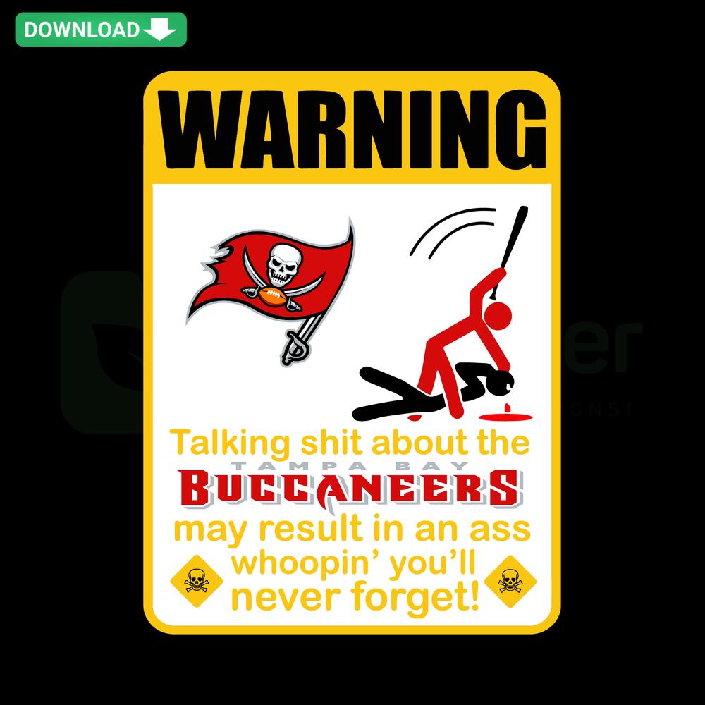 Tampa Bay Buccaneers SVG design, funny warning sign for Cricut, digital download, perfect for crafting sports-themed projects.