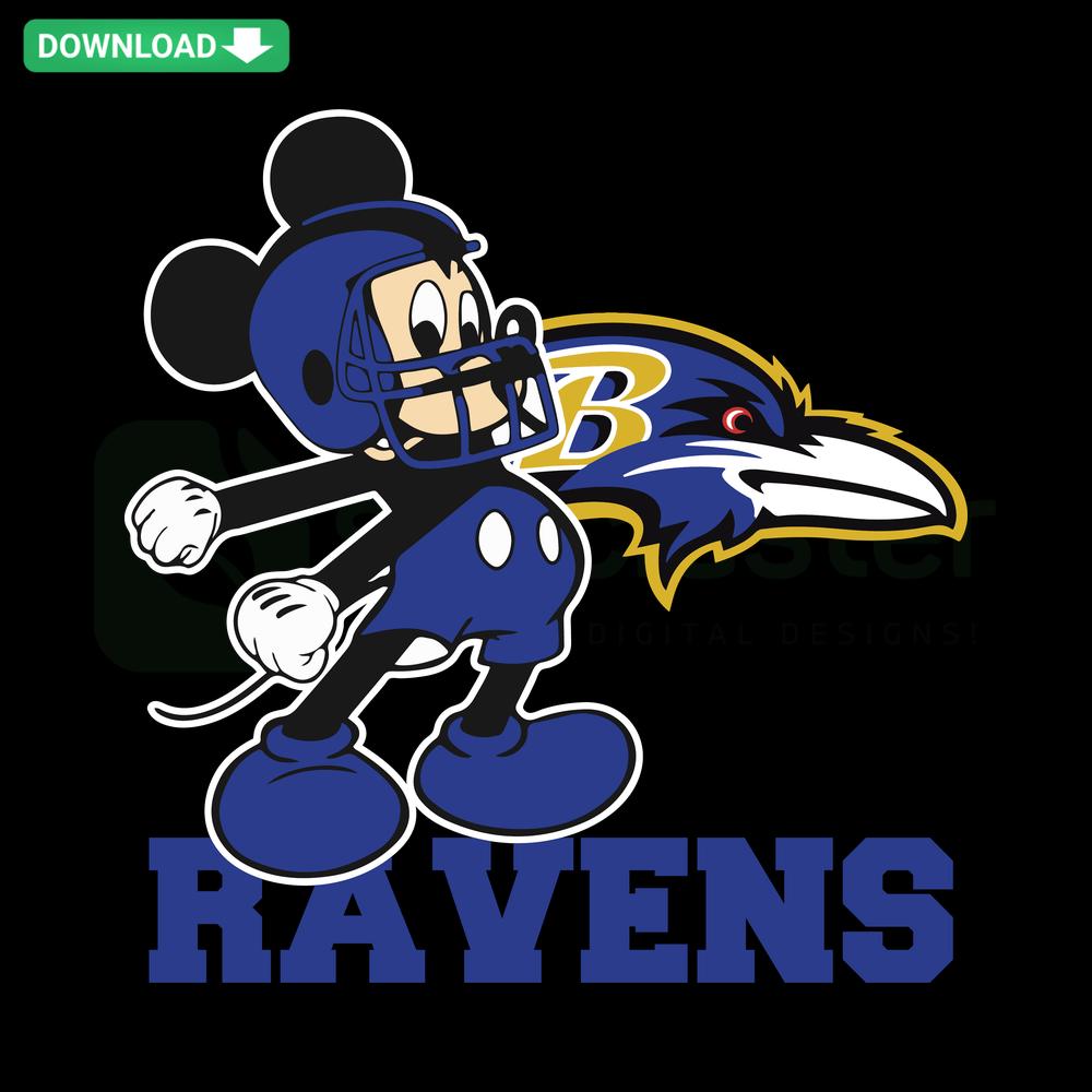 Mickey Mouse Ravens SVG Digital Download featuring cute Mickey-themed raven designs for card-making templates.