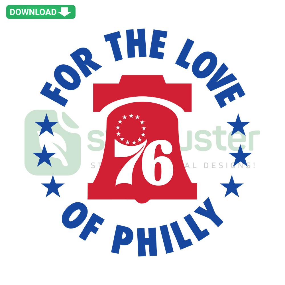 Philadelphia Basketball NBA SVG Clip Art featuring iconic Liberty Bell and basketball graphics, ideal for DIY sports projects.