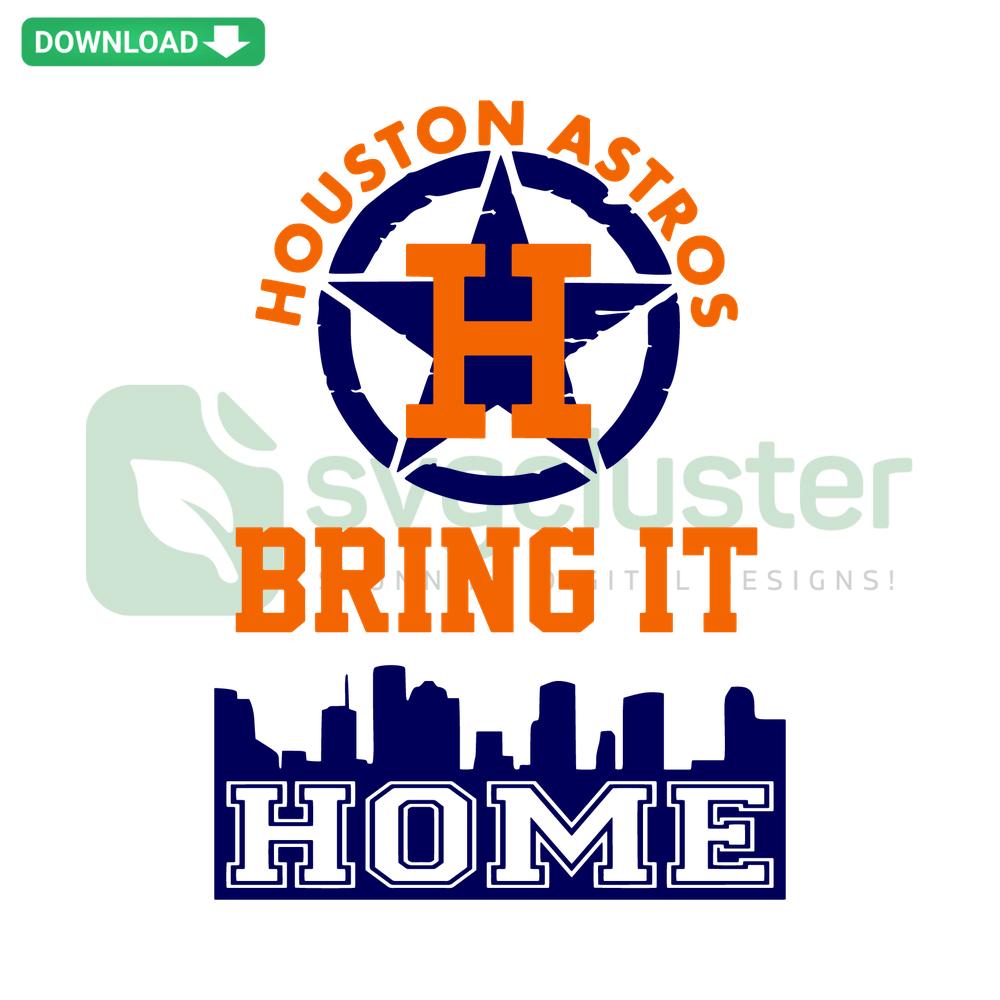 Houston Astros Bring It Home SVG, digital download design with team logo, ideal for sports-themed graphic and craft projects.