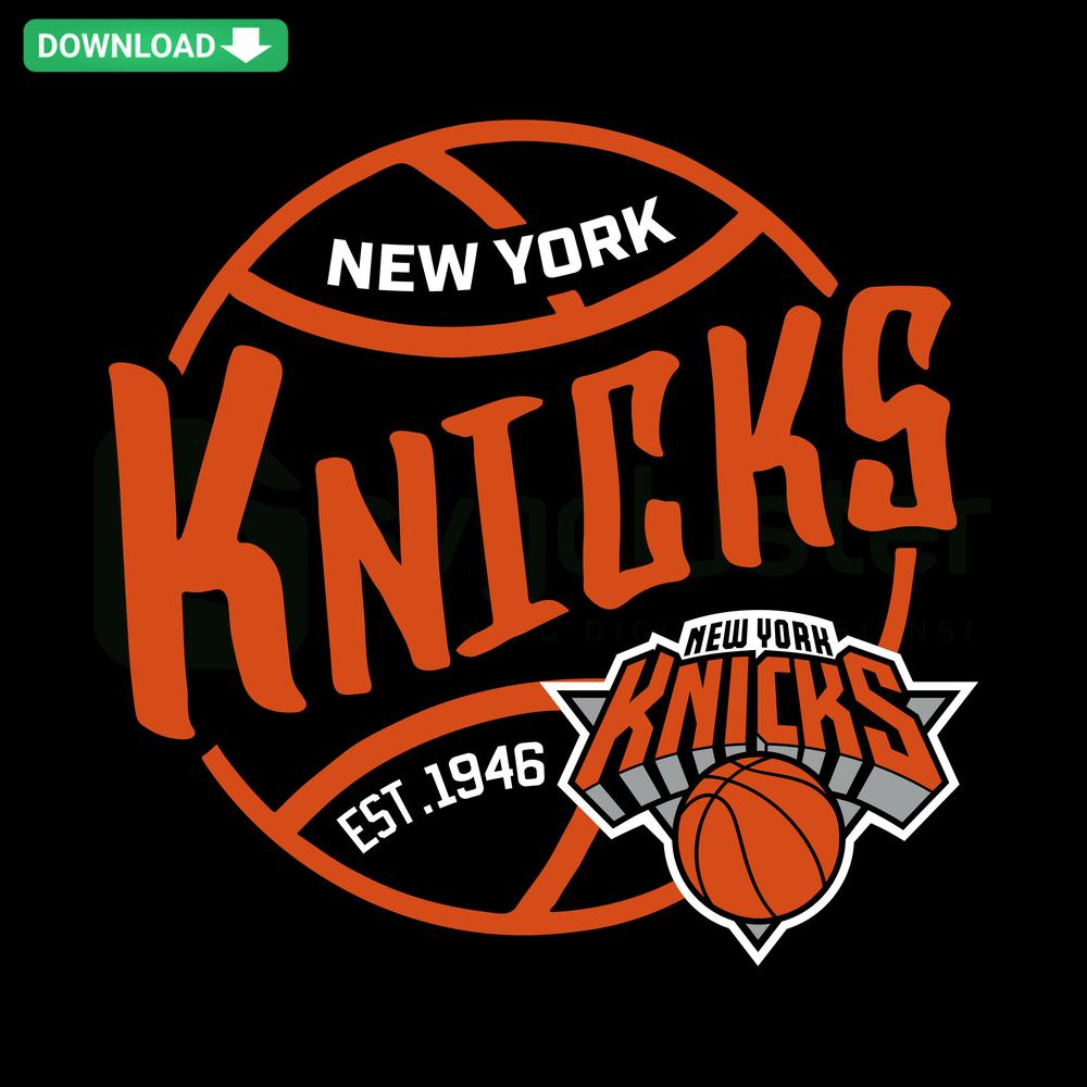 New York Knicks 1946 Basketball SVG Template for Cricut, Retro Team Logo Design Digital Download, Perfect for DIY Crafts